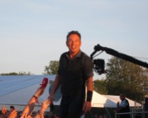 Bruce Springsteen: Nice to get a shot of The Boss as the light faded and he stood in front of the 80.000 crowd. Another time I was glad I was at the front of the crowd...
